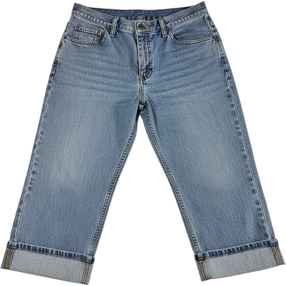 Women's Denim Capri Pants Size 14 Medium 100% Cotton